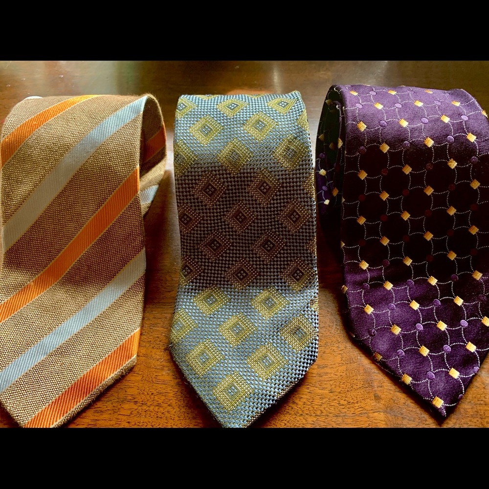 Ermenegildo Zegna Mens Tie Necktie Silk & Linen